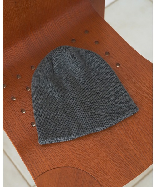 anuke(アンヌーク)の「Knit Beanie(ニットキャップ/ビーニー・レディース・ピンク/ネイビー/チャコールグレー・FREE)」の8枚目の写真