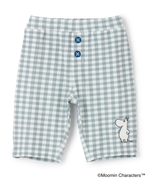 kladskap（クレードスコープ）の「【MOOMIN】チェック6分丈レギパン（レギンス/スパッツ・キッズ・グリーン/グレー・100cm/90cm/120cm/110cm/80ｃｍ）」の2枚目の写真