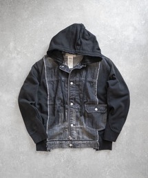 Iroquois（イロコイ）の「DENIM JKT×SWEATSHIRT HOODIE（パーカー）」