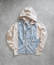 Iroquois（イロコイ）の「DENIM JKT×SWEATSHIRT HOODIE（パーカー）」