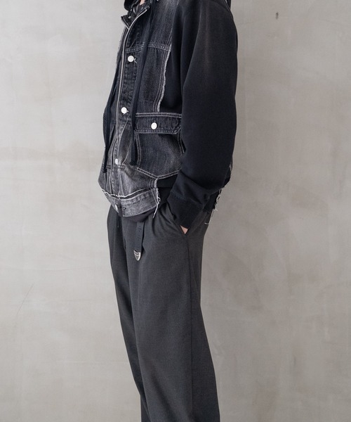 Iroquois（イロコイ）の「DENIM JKT×SWEATSHIRT HOODIE（パーカー・メンズ・ホワイト系その他/グレー/グレー×サックスブルー/ブラック×ブラック・4/2/5/3）」の14枚目の写真