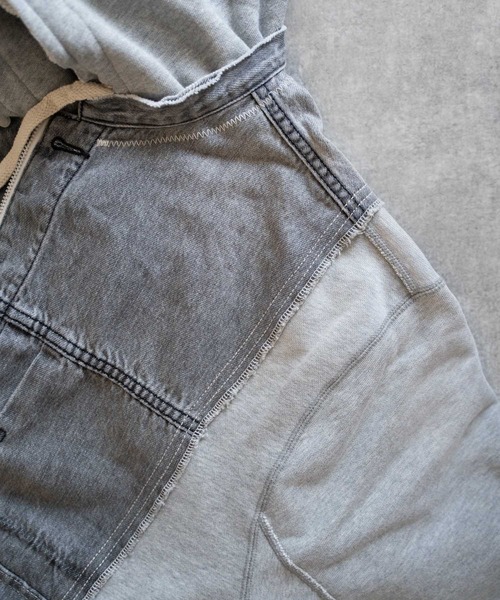 Iroquois（イロコイ）の「DENIM JKT×SWEATSHIRT HOODIE（パーカー・メンズ・ホワイト系その他/グレー/グレー×サックスブルー/ブラック×ブラック・4/2/5/3）」の22枚目の写真