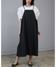 Doumoi（ドゥモエ）の「サイドリボン　ストライプ　キャミソールワンピース（ジャンパースカート）」