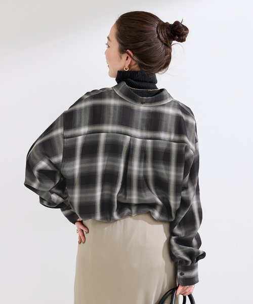 B.C STOCK(ベーセーストック)の「《追加》手洗い可 / NEWフェザーチェックナーディーBDシャツ2(シャツ/ブラウス・レディース・ブラック・FREE)」の16枚目の写真
