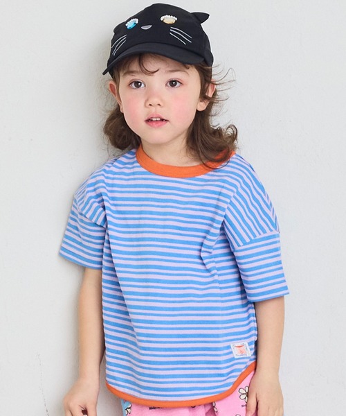 Life Support Products(ライフサポートプロダクツ)の「カノコボーダーTシャツ(Tシャツ/カットソー・キッズ・ブラック/グリーン/イエロー/ピンク/ブルー・95/90/150/140/130/120/110/100/80)」の3枚目の写真