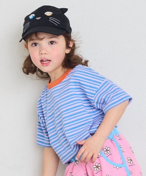 Life Support Products(ライフサポートプロダクツ)の「カノコボーダーTシャツ(Tシャツ/カットソー・キッズ・ブラック/グリーン/イエロー/ピンク/ブルー・95/90/150/140/130/120/110/100/80)」の17枚目の写真