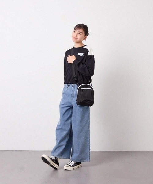 a.v.v（アーヴェヴェ）の「[120-160]フリンジケミカルワイドデニム（その他パンツ・キッズ・ブルー/チャコールグレー・120/140/130/150/160）」の12枚目の写真