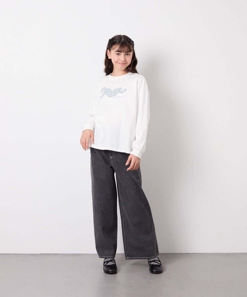 a.v.v（アーヴェヴェ）の「[120-160]フリンジケミカルワイドデニム（その他パンツ・キッズ・ブルー/チャコールグレー・120/140/130/150/160）」の19枚目の写真