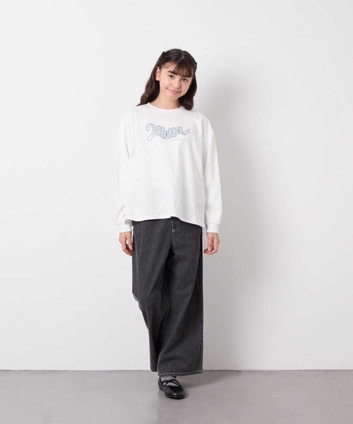 a.v.v（アーヴェヴェ）の「[120-160]フリンジケミカルワイドデニム（その他パンツ・キッズ・ブルー/チャコールグレー・120/140/130/150/160）」の21枚目の写真