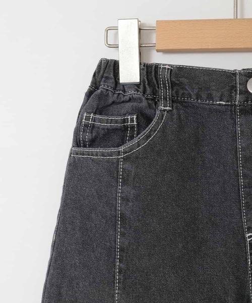 a.v.v（アーヴェヴェ）の「[120-160]フリンジケミカルワイドデニム（その他パンツ・キッズ・ブルー/チャコールグレー・120/140/130/150/160）」の16枚目の写真