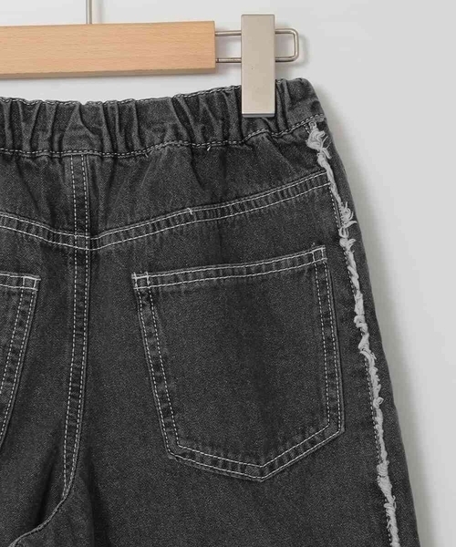 a.v.v（アーヴェヴェ）の「[120-160]フリンジケミカルワイドデニム（その他パンツ・キッズ・ブルー/チャコールグレー・120/140/130/150/160）」の17枚目の写真