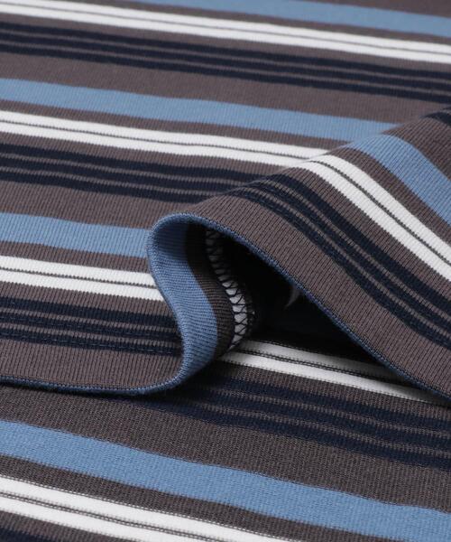 URBAN RESEARCH DOORS（アーバンリサーチドアーズ）の「『150サイズ』マルチボーダーラガーシャツ(KIDS)（Tシャツ/カットソー・キッズ・ホワイト系その他/グレー系その他・150）」の9枚目の写真