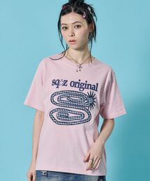 ※WEB限定 / パッチワーク / ぐるぐるワッペン半袖Tシャツ / sqnz guru-guru patchwork tee