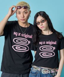 SEQUENZ | ※WEB限定 / パッチワーク / ぐるぐるワッペン半袖Tシャツ / sqnz guru-guru patchwork tee(Tシャツ/カットソー)