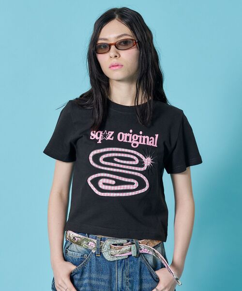SEQUENZ(シークエンズ)の「※WEB限定 / パッチワーク / ぐるぐるワッペン半袖Tシャツ / sqnz guru-guru patchwork tee(Tシャツ/カットソー・メンズ・ネイビー/ライトピンク/ブラック/レッド/ホワイト・MEDIUM/SMALL/X-SMALL/LARGE)」の12枚目の写真