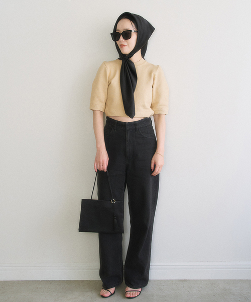 plage（プラージュ）の「MY_silk satin バッグ（ハンドバッグ・レディース・ブラック・FREE）」の2枚目の写真