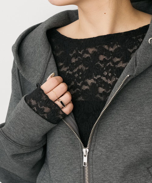 Spick&span シュリンクレースプルオーバー WEB限定 / 追加》シュリンクレースプルオーバー（Tシャツ/カットソー