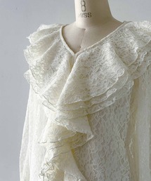 レースフリルブラウス