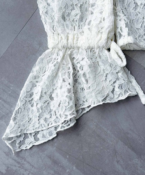 PICCIN PERLA（ピッチンペルラ）の「レースフリルブラウス（Tシャツ/カットソー・レディース・オフホワイト/ブラック・M）」の19枚目の写真