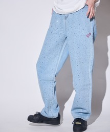 INTER FACTORY（インターファクトリー）の「あやせりんて ハート刺繍ラインストーンデニムパンツ（デニムパンツ）」