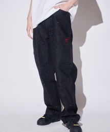 INTER FACTORY（インターファクトリー）の「あやせりんて ハート刺繍ラインストーンデニムパンツ（デニムパンツ）」