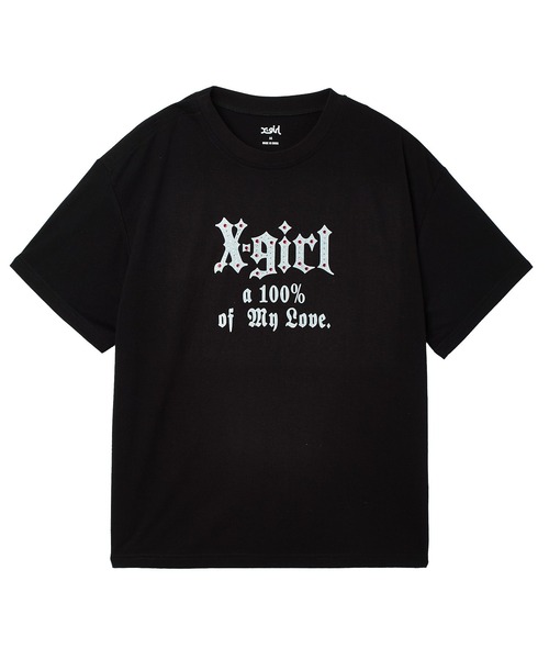 X-girl（エックスガール）の「2WAY SHOULDER S/S TEE（Tシャツ/カットソー・レディース・ブラック/ネイビー・ONE SIZE）」の6枚目の写真