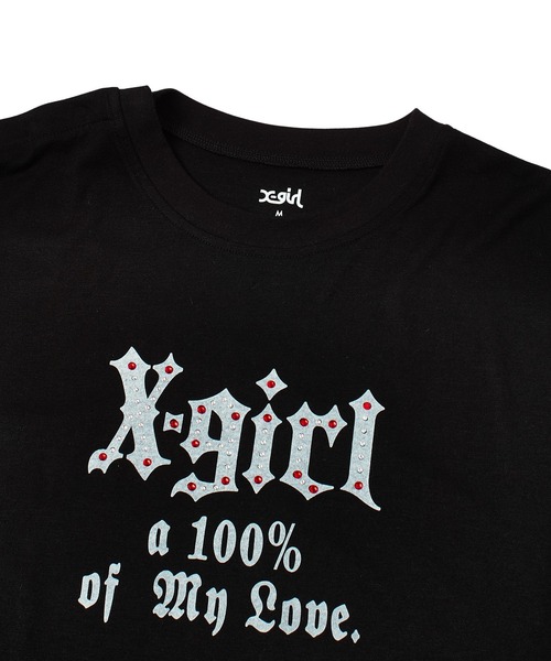 X-girl（エックスガール）の「2WAY SHOULDER S/S TEE（Tシャツ/カットソー・レディース・ブラック/ネイビー・ONE SIZE）」の8枚目の写真
