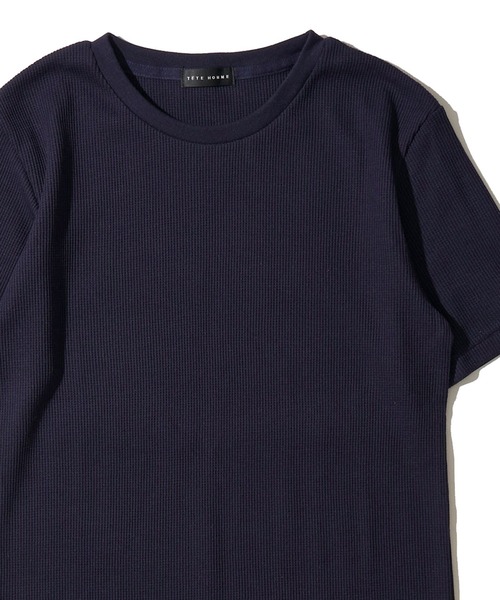 TETE HOMME(テットオム)の「展開店舗限定 サーマル クルーネックショートスリーブTシャツ(Tシャツ/カットソー・メンズ・ブラック/ネイビー/グレー/ホワイト・MEDIUM/X-LARGE/LARGE)」の4枚目の写真