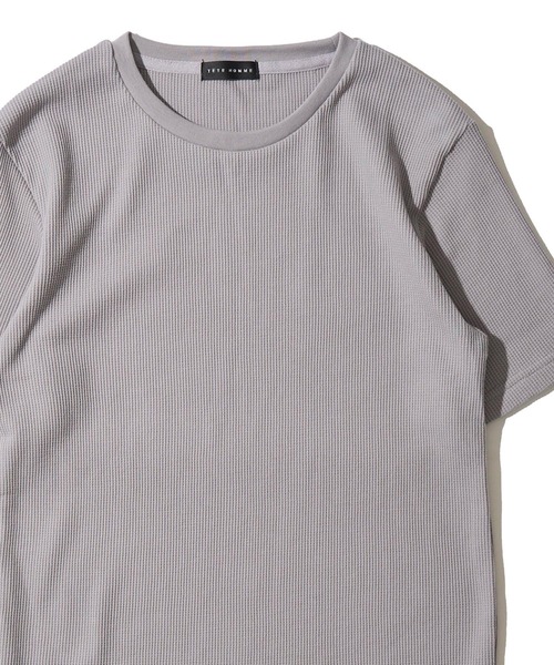 TETE HOMME(テットオム)の「展開店舗限定 サーマル クルーネックショートスリーブTシャツ(Tシャツ/カットソー・メンズ・ブラック/ネイビー/グレー/ホワイト・MEDIUM/X-LARGE/LARGE)」の3枚目の写真