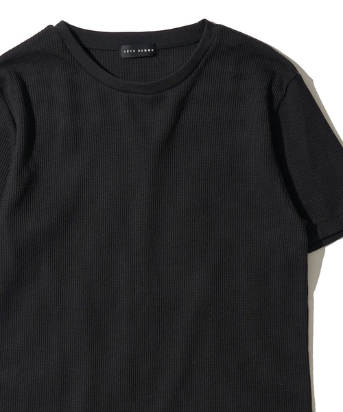 TETE HOMME(テットオム)の「展開店舗限定 サーマル クルーネックショートスリーブTシャツ(Tシャツ/カットソー・メンズ・ブラック/ネイビー/グレー/ホワイト・MEDIUM/X-LARGE/LARGE)」の2枚目の写真