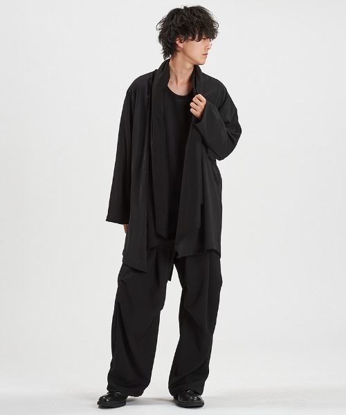 NO ID.(ノーアイディ)の「mcg3783-バックスリットマルチWAYドレープガウン(458006-440T)(その他トップス・メンズ・グレー/ブラック/ブラック×グレー・ONE SIZE)」の13枚目の写真