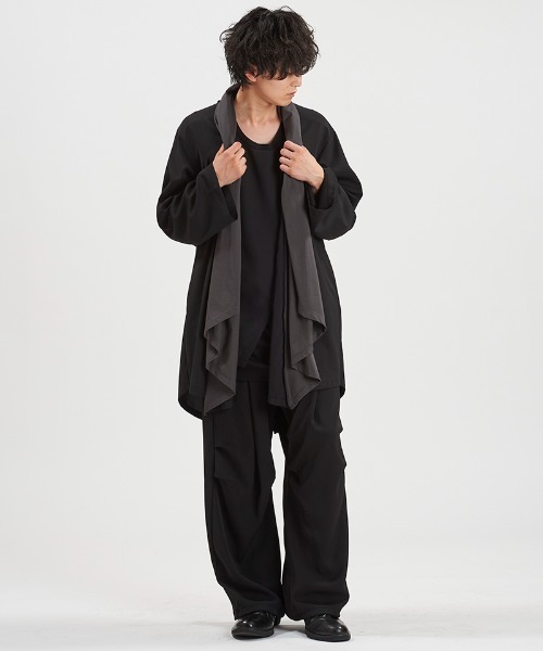 NO ID.(ノーアイディ)の「mcg3783-バックスリットマルチWAYドレープガウン(458006-440T)(その他トップス・メンズ・グレー/ブラック/ブラック×グレー・ONE SIZE)」の15枚目の写真