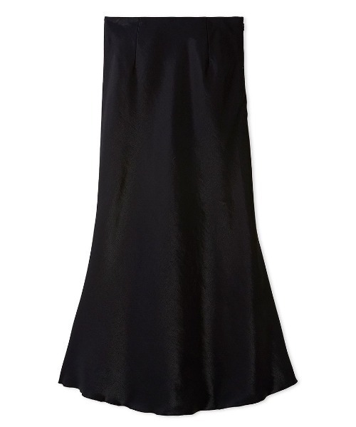 emmi（エミ）の「シャイニーサテンナロースカート（スカート・レディース・ネイビー/アイボリー・0/1）」の2枚目の写真