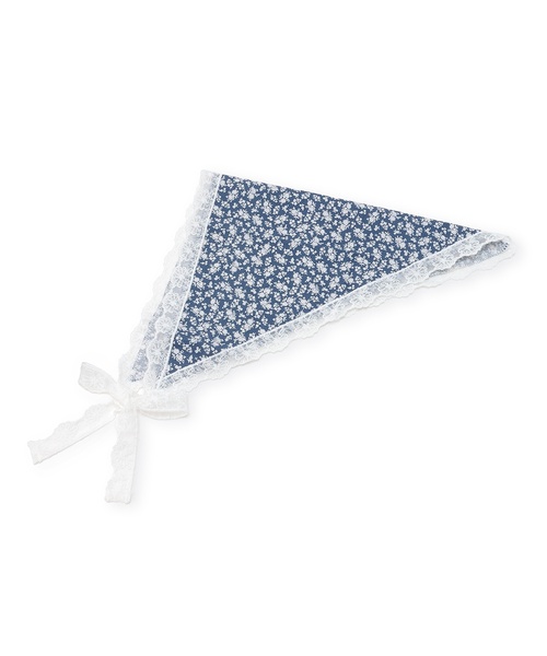 petit main（プティマイン）の「レースつきバブーシュカ/L（ヘアバンド・キッズ・オフホワイト/ブルー/アイボリー・F）」の9枚目の写真