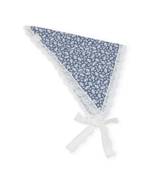 petit main（プティマイン）の「レースつきバブーシュカ/L（ヘアバンド・キッズ・オフホワイト/ブルー/アイボリー・F）」の8枚目の写真