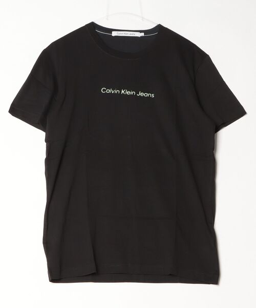 Calvin Klein Jeans(カルヴァンクラインジーンズ)の「Calvin Klein Jeans カルバンクラインジーンズ MIRRORED CK LOGO TEE CKロゴ 半袖Tシャツ(Tシャツ/カットソー・メンズ・ホワイト/ブラック・S/L/M)」の4枚目の写真