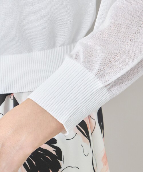 TO BE CHIC(トゥー ビー シック)の「ジュエルチューリップ刺しゅう カーディガン(カーディガン/ボレロ・レディース・オフホワイト/ブラック・40)」の9枚目の写真