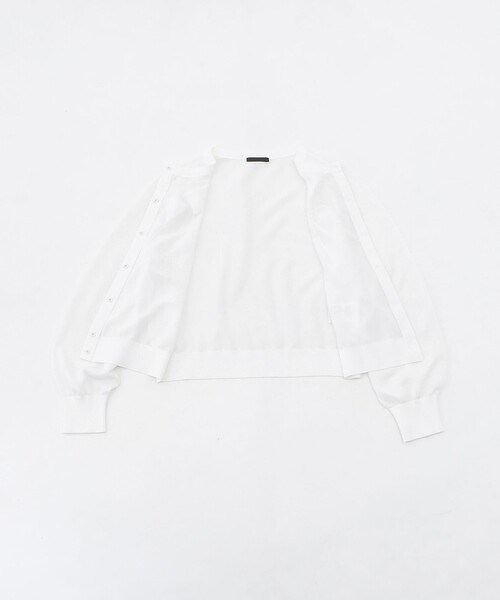 TO BE CHIC(トゥー ビー シック)の「ジュエルチューリップ刺しゅう カーディガン(カーディガン/ボレロ・レディース・オフホワイト/ブラック・40)」の11枚目の写真