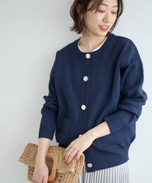 《WEB限定アイテム》ウォッシャブルクルーネックカーディガン