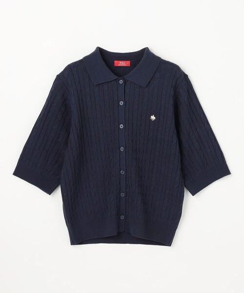 ANY(エニィ)の「【POLO BCS別注】ケーブルニットポロ(ニット/セーター・レディース・グリーン系/ベージュ系/レッド系/ネイビー系・F)」の11枚目の写真