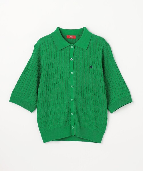 ANY(エニィ)の「【POLO BCS別注】ケーブルニットポロ(ニット/セーター・レディース・グリーン系/ベージュ系/レッド系/ネイビー系・F)」の13枚目の写真