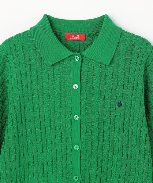 ANY(エニィ)の「【POLO BCS別注】ケーブルニットポロ(ニット/セーター・レディース・グリーン系/ベージュ系/レッド系/ネイビー系・F)」の15枚目の写真