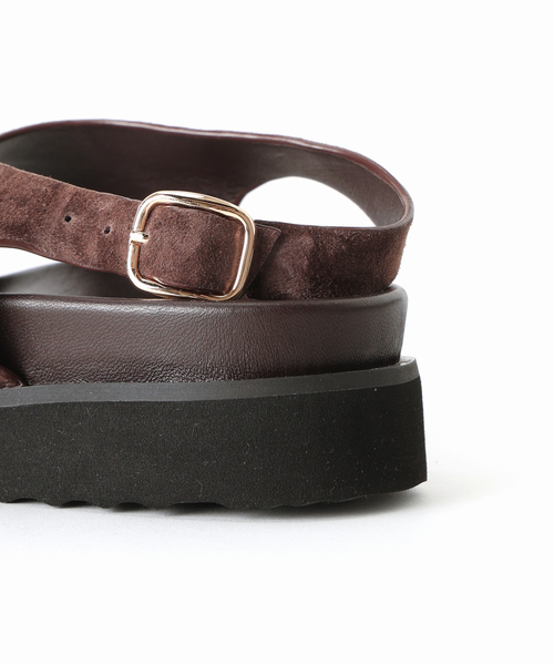 REMME（レメ）の「【REMME(レメ)】クロスストラップサンダル（サンダル・レディース・ブラウン/ベージュ・37/36/38）」の9枚目の写真