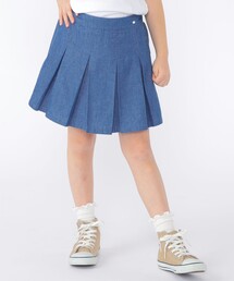 キュロット プリーツ」に該当するブルー・ネイビー/青色系の
