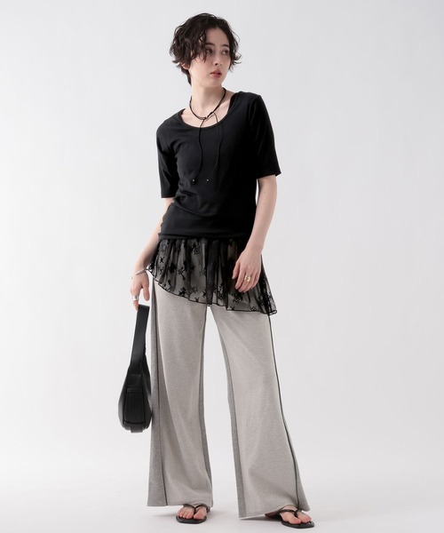 GEORGE'S（ジョージズ）の「レース切替タンクトップ（タンクトップ・レディース・オフホワイト/ブラック・FREE）」の11枚目の写真