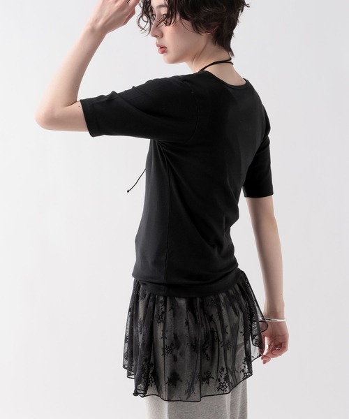 GEORGE'S（ジョージズ）の「レース切替タンクトップ（タンクトップ・レディース・オフホワイト/ブラック・FREE）」の16枚目の写真