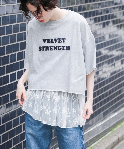 GEORGE'S（ジョージズ）の「レース切替タンクトップ（タンクトップ・レディース・オフホワイト/ブラック・FREE）」の8枚目の写真