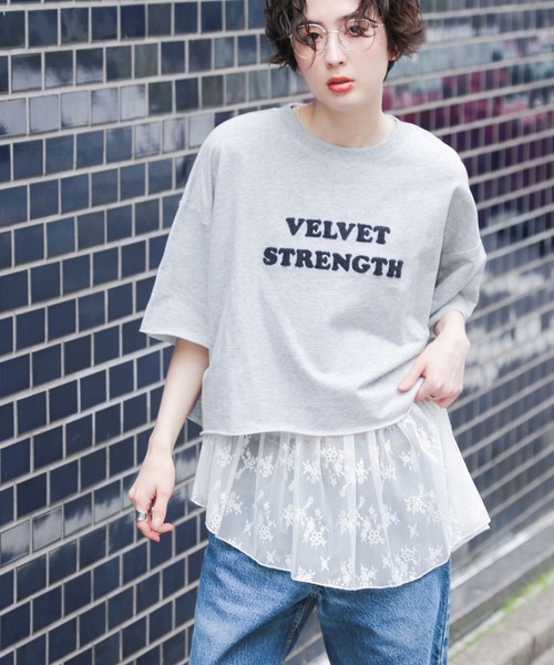 GEORGE'S（ジョージズ）の「レース切替タンクトップ（タンクトップ・レディース・オフホワイト/ブラック・FREE）」の7枚目の写真