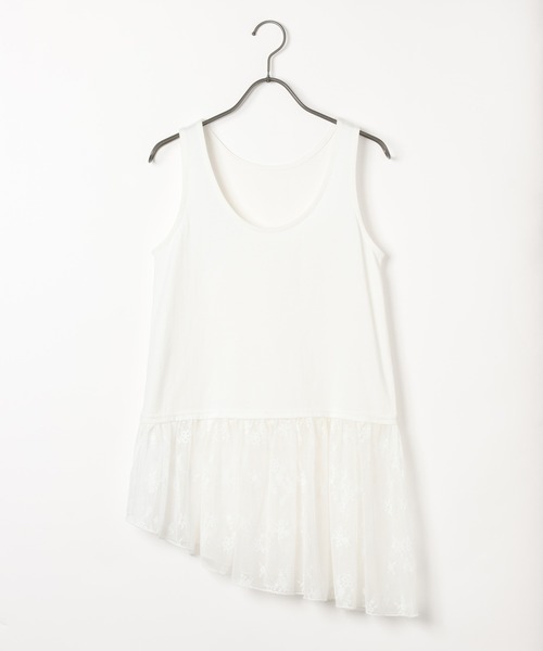 GEORGE'S（ジョージズ）の「レース切替タンクトップ（タンクトップ・レディース・オフホワイト/ブラック・FREE）」の19枚目の写真