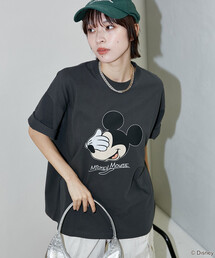 PUBLUX（パブリュクス）の「PUBLUX パブリュクス <機能性素材>Mickey Mouse ミッキーマウス  フェイスTシャツ 限定展開（Tシャツ/カットソー）」